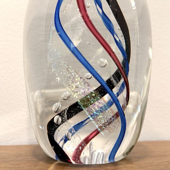 Mark Monson Glasshouse Studio Art Glass Paperweight Sculpture Signed Numbered 6" - Picture 8 of 12